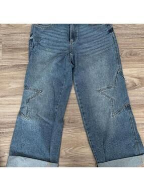 blue jeans with star stitching on sides, Size: 6 #denim